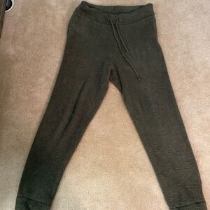 Express Cozy Olive Green Fleece Jogger Pants